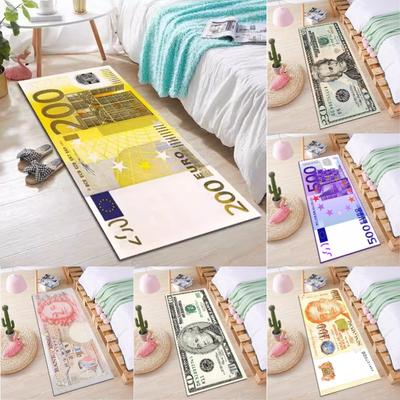US Dollar Print Kitchen Mat - American Currency Design Carpet with Greenback Pattern for Home Living Room Bedroom Home Decor