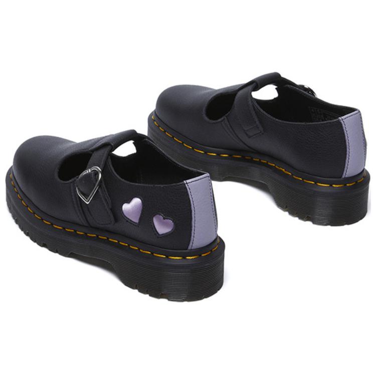 Dr. Martens Leather Fashion Versatile Thick Sole Mary Jane Shoes Women Shoes Black 32141150