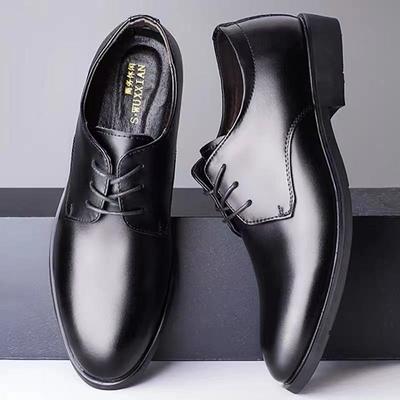 British Men's Shoes Men's Groomsmen Black Groom Business Formal Suit Soft-soled Suit Summer Casual Leather Shoes