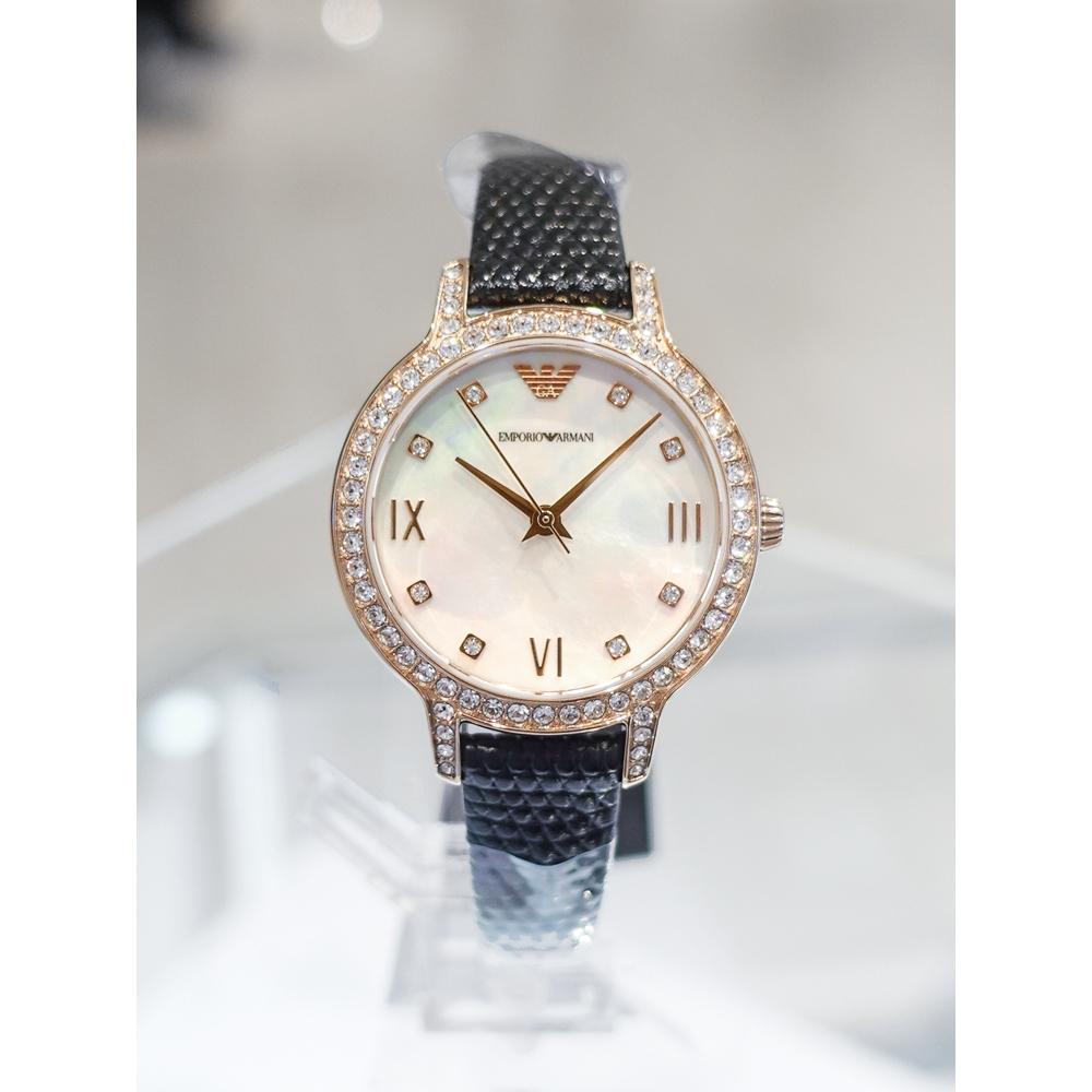 

Emporio Armani Женские часы Emporio Armani с круглым кожаным ремешком розовое золото, черный AR11466 Универмаг в наличии