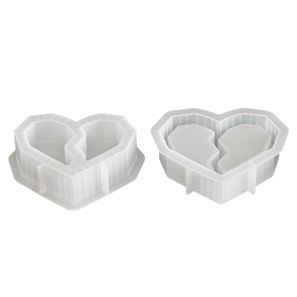 Two Grid DIY Silicone Mold Creative Candle Cup Molds Unique Candlestick Mold  Home Decor