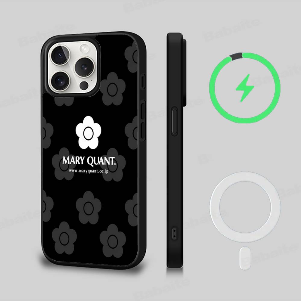 Fashion M-Mary-Q-Quants Phone Case For iPhone 17 Air 16 15 14 13 12 11 Pro Max Plus For Magsafe Wireless Charge Cover
