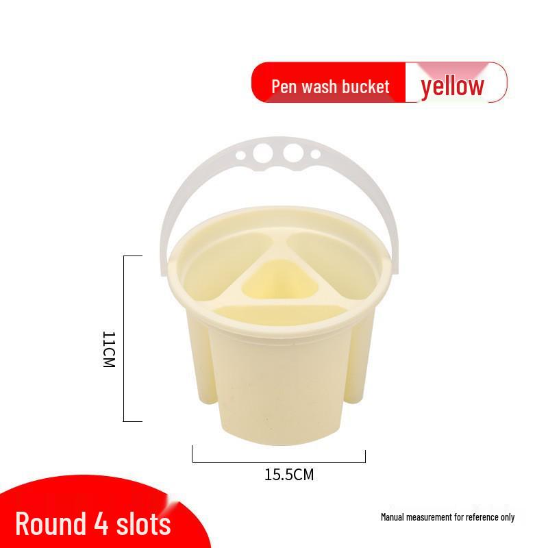 Foldable Art Bucket with Brush Washer and Palette for Gouache & Watercolor