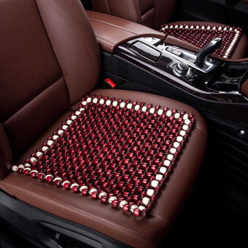 XB161 Universal Summer Wooden Bead Seat Cushion - Breathable, Cool, No Backrest, Four-Season Use