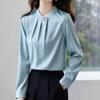 Navava Women Vintage Shirring Long Sleeve Blouse Nb3052