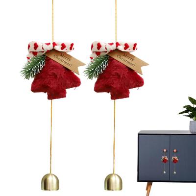 Christmas Bells For Door 2 Pieces Winter Holiday Festive Ornaments Christmas Bell Wind Chimes For Indoor Home Bedroom Living