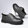 Fashion Fashion Mens Leather Shoes Designer Brand Wed Dress Shoes New Lace Up Casual Business Oxfords Round Toe Office Formal Male Shoes