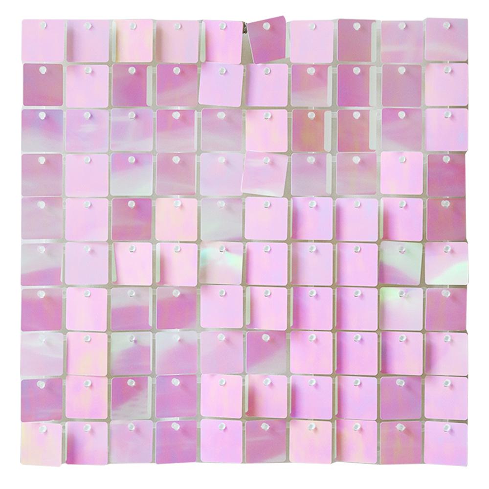 Square Shiny Snap-Lock Wind-Driven Sequin Panels for Background Wall Decoration