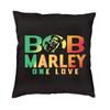 Luxury Jamaica Reggae Music Bob Marley Throw Pillow Cover Home Decor Custom Square Cushion Cover 45x45 Pillowcover for Sofa