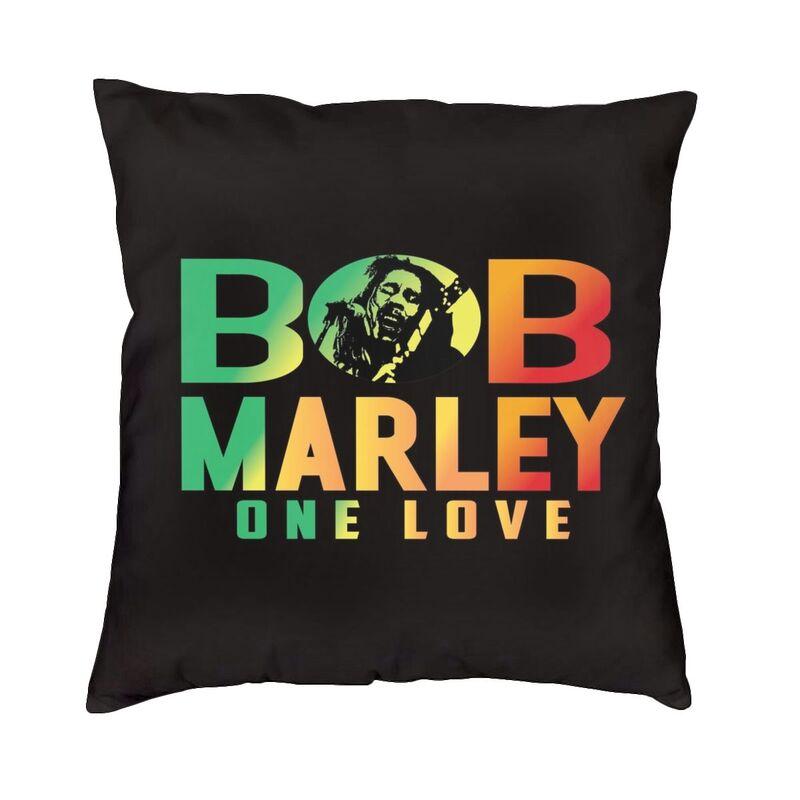 Luxury Jamaica Reggae Music Bob Marley Throw Pillow Cover Home Decor Custom Square Cushion Cover 45x45 Pillowcover for Sofa