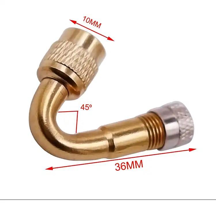11/91/111 Degree Angle Brass Air Tyre Valve Extender for Auto Motorcycle Valve Adapter Tyre Inflatable Tube Extension Adapter