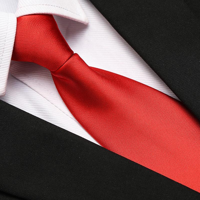 Men'S Formal Wedding Business Tie 8Cm Groom Wedding Banquet Burgundy Tie Hand Zipper Men And Women
