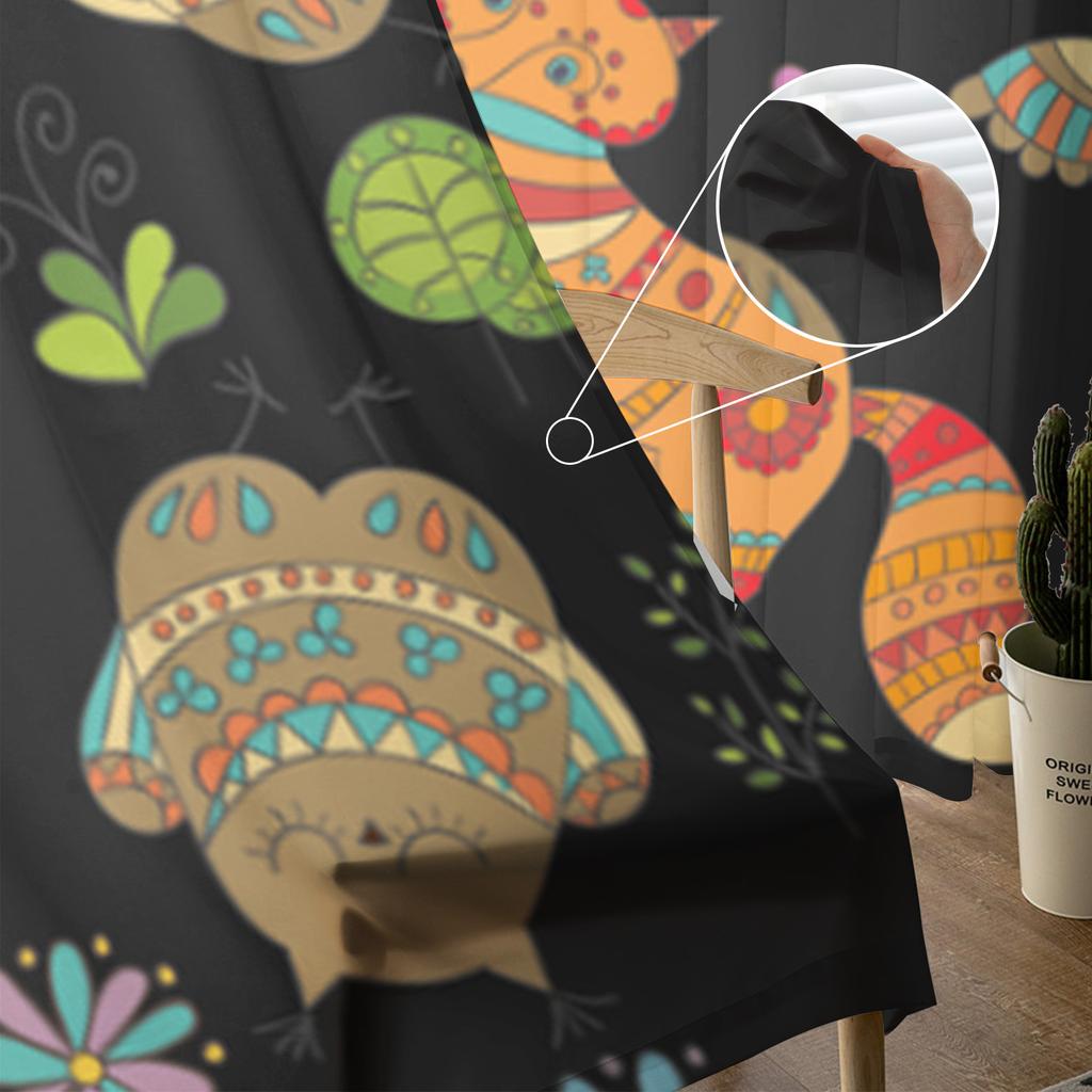 Trees And Flowers Tulle Curtains For Living Room Bedroom Christmas Chiffon Sheer Voile Kitchen Curtain