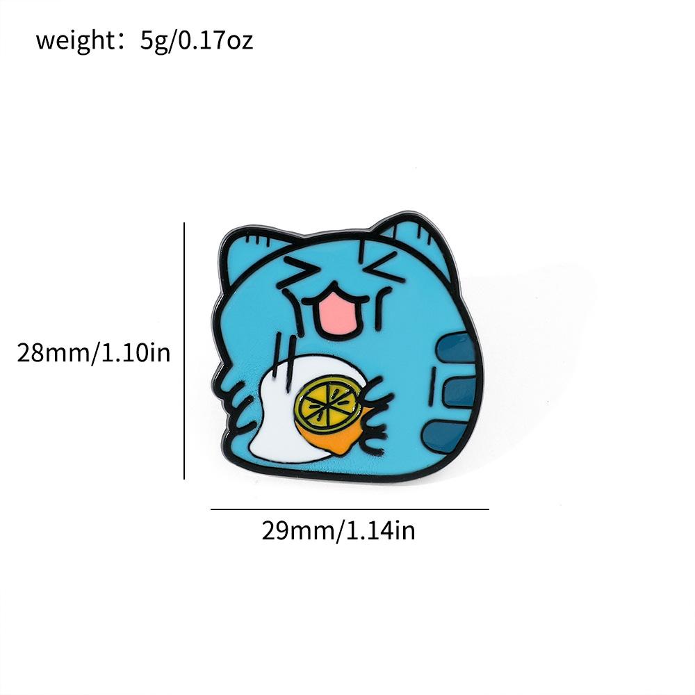 Cat brooch personality creative funny cat bug coffee wave cat capybara metal badge decoration