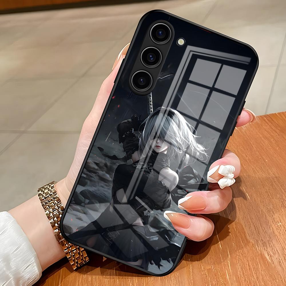Nier Automata Game Phone Case For Samsung S26 S25 Edge Ultra S23 S22 S21 S20 Ultra Plus S24 Fe A54 A53 A25 Glass Cover