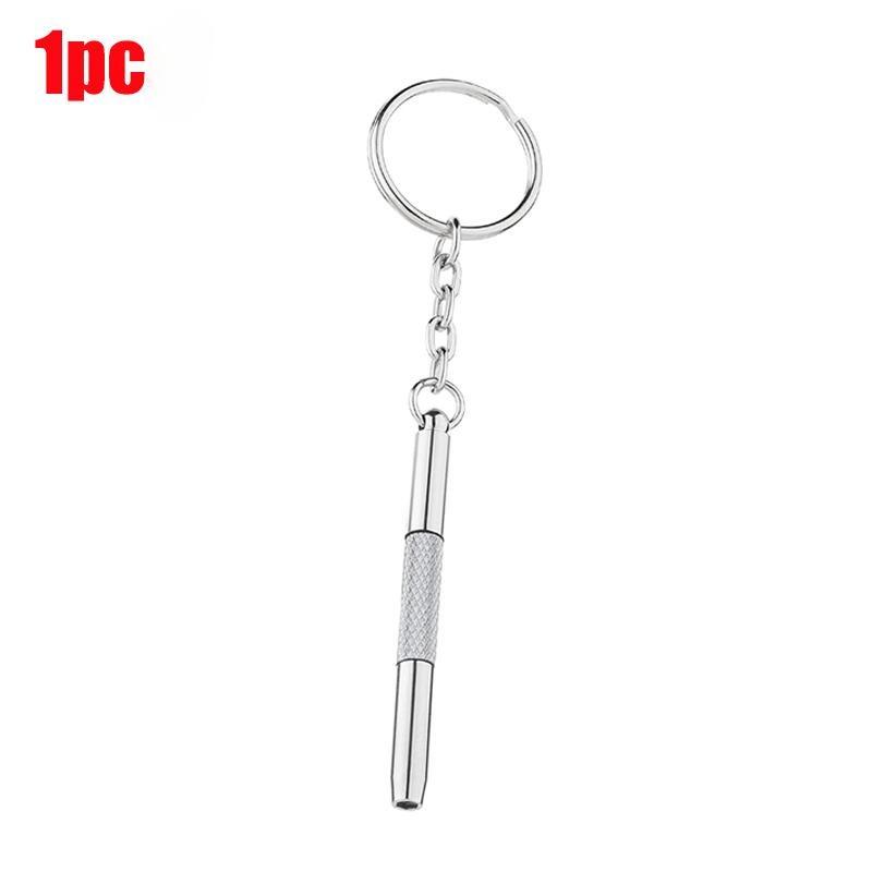 

1/2/5 шт. Отвертка для очков, набор для ремонта часов с брелоком, портативные ручные инструменты, прецизионные отвертки 1PC серебряный