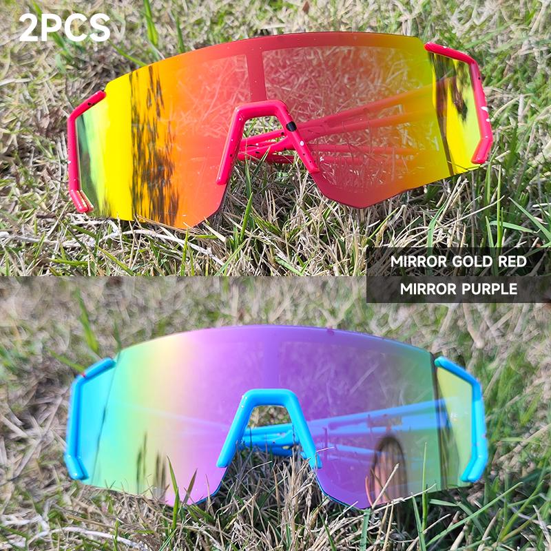 1PCS 2PCS Kids Sunglasses UV400 Protection for Boys Girls 6-12 Years Old Outdoor Riding Glasses Mirror Lens