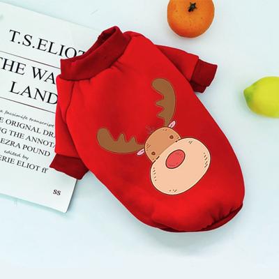 Dog Christmas Clothes Autumn Winter Warm Pet Clothes Dogs Puppy Costume Chihuahua Pet Shirt Plus Velvet Hat Sweater Dog Clothing