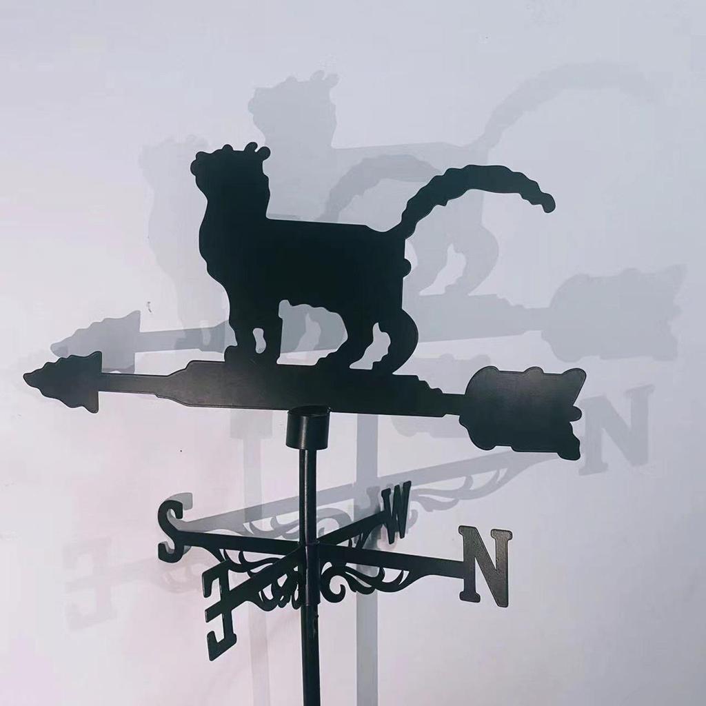 Veleta de Hierro Soporte Metálico para Tejado Indicador de Dirección del Viento con Adorno Veleta para Boda Valla Fiesta Decoración de Escena de Jardín