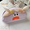 Funny Fried Hair Pencil Case DIY Long Hair Doll Pencil Case Box Large Capacity Zipper Organizer Storage Bag Stationery Organizer