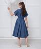 L By L Blue Tencel Denim Raglan Short Sleeve Dress