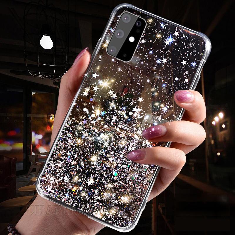 Bling Soft Glitzer Hülle für Samsung Galaxy A51 A71 A50 A70 A30 A40 A20 A10 S20 S10 S9 S8 Note10 Plus