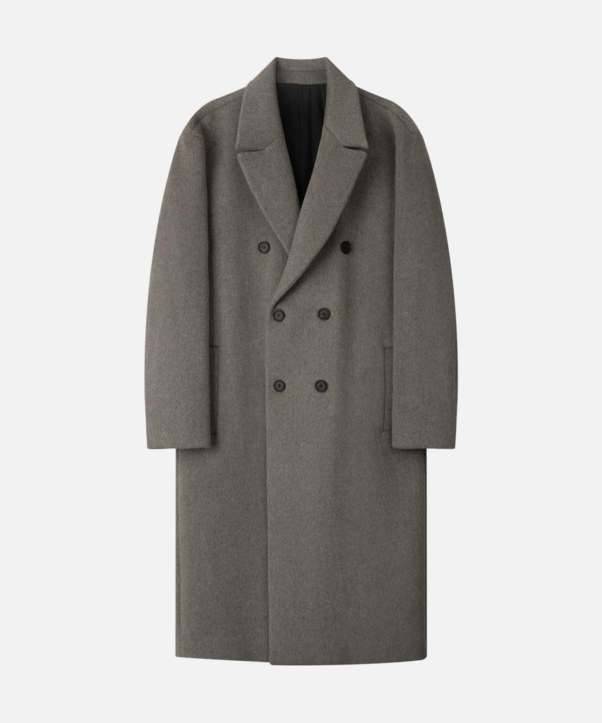 Draw Fit Premier Pure Wool Robe Double Coat [Melange Taupe]