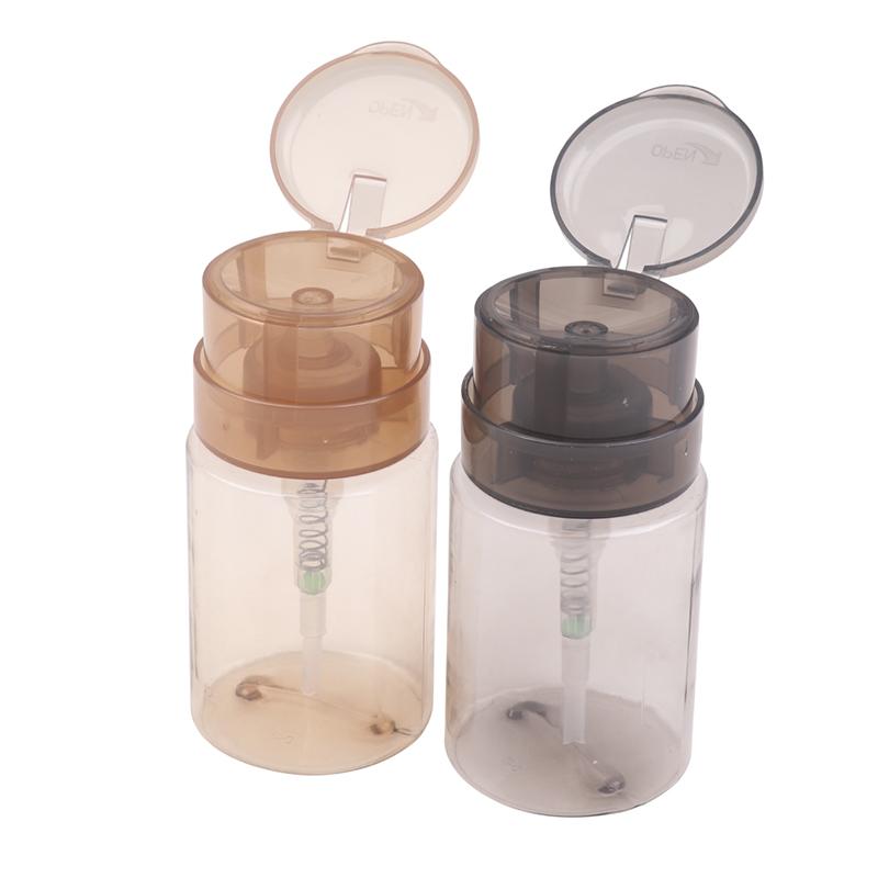 Nail Refillable Bottles Empty Press Pump Dispenser Nail Art Polish Remover Cleaner Makeup Bottle Manicure Tool