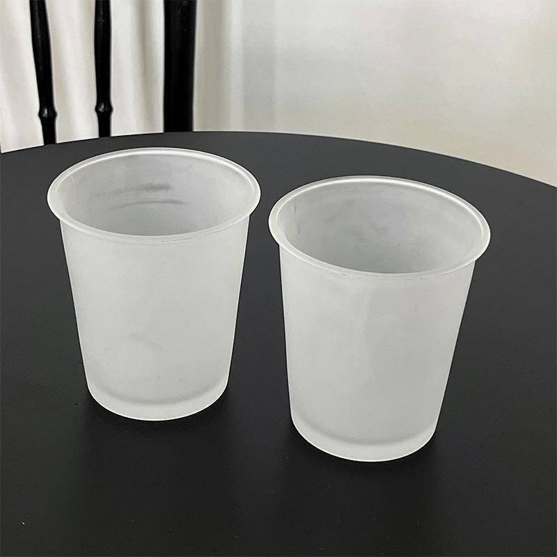 Matte Frosted Glass Coffee Cup 340ml Single Layer Tumbler Hot Cold Drinks Office Home Cafe Use