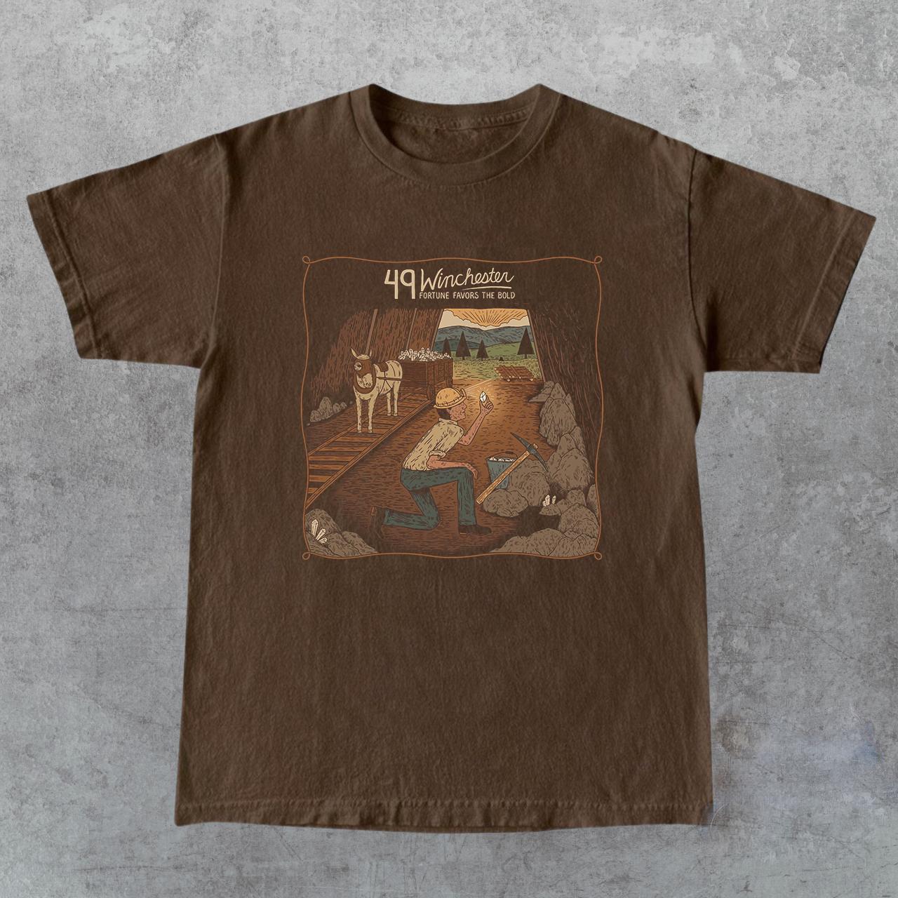 49 Winchester Fortune Favors the Bold Cotton T Shirt Size S-5XL S разноцветный