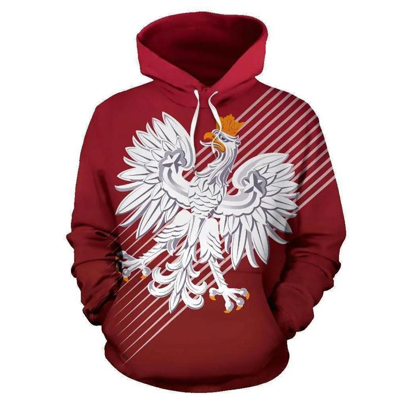 

3D Флаг Польши Эмблема Печать Толстовки Польский Духовный Тотем Графический Толстовки С Капюшоном Детская Мода Хип-Хоп Пуловеры Одежда Верх 6XL