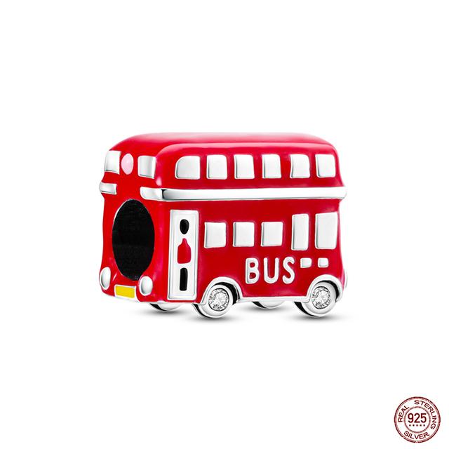 New 925 Sterling Silver Red Color Series Heart Shape Charms Beads Lucky Jewelry Gifts