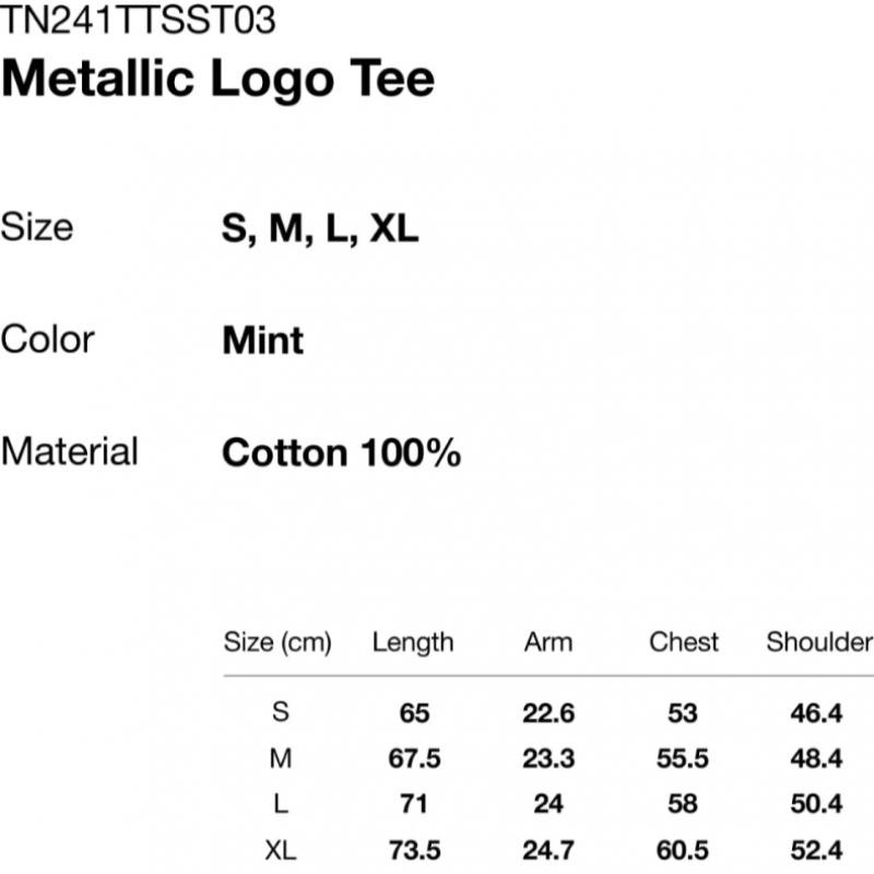 ThIs Is Never That Metallic Logo Tee Mint