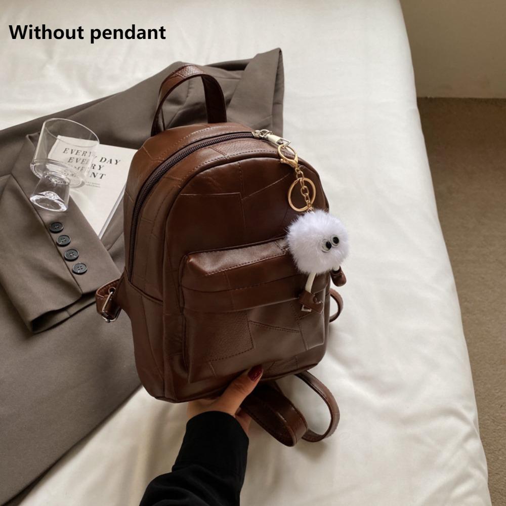 Fashion Large Capacity Mini Backpacks PU Leather Waterproof Travel Bag Solid Color Students Backpack Women