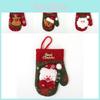 Charming Christmas Table Decoration Set With Vintage Gloves And Gift Bags For Festive Dining