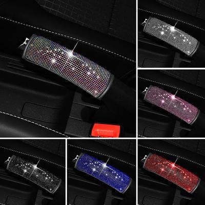 Copertura Freno a Mano Auto Strass Pelle Auto Antiscivolo Diamante Protezione Decorazione Accessori Interni