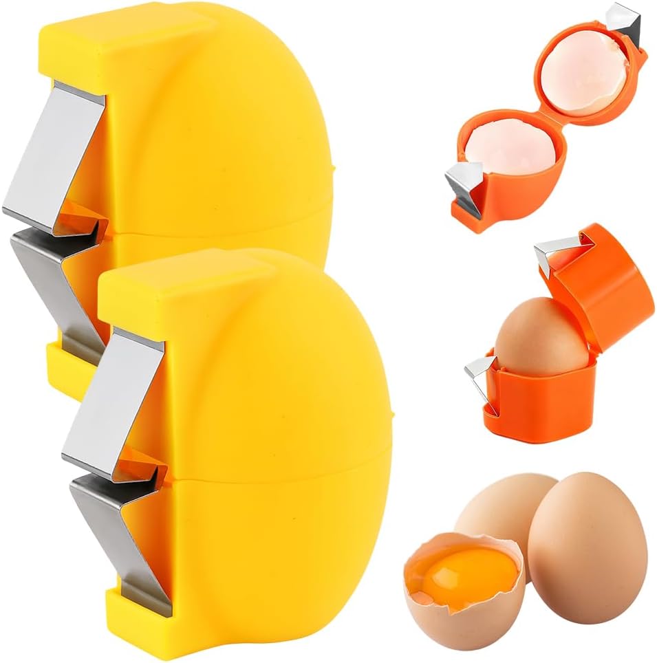 

Egg Shell Opener for Raw Eggs Egg Cracker Tool Hard Boiled Egg Peeler Stainless Steel Egg Separator for Raw Eggs Kitchen Gadgets
