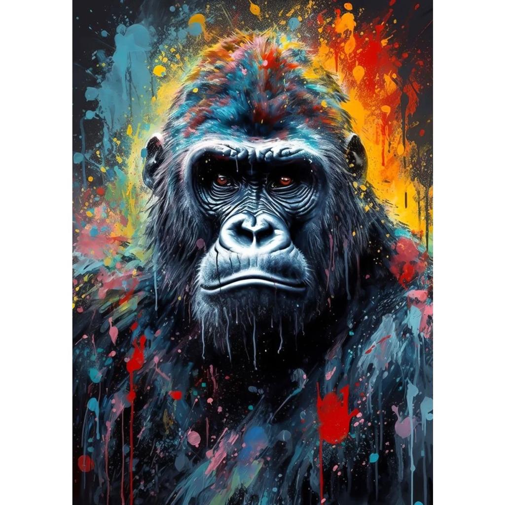 Klasyczna Abstrakcyjna Sztuka Ścienna ze Zwierzętami Wodnymi Rekin Lew Tygrys Plakat i Wydruk na Płótnie Dekoracja Salonu Sypialni Prezenty