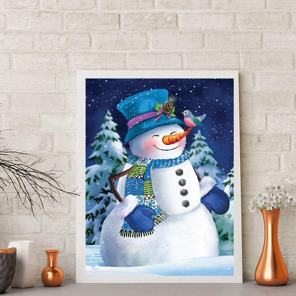 5D DIY Diamond Painting Flower Snowman and Dolphin  Diamond Embroidery Cross Stitch Set Full Rhinestone Mosaic Home Decoration