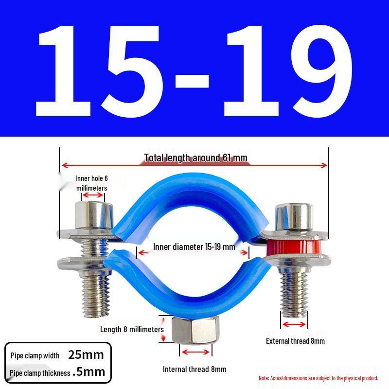 Stainless Steel Pipe Clamp Bracket with M8 Nut for Cable and Gas Pipes