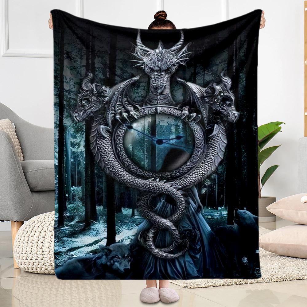 Gothic Style Blanket Warmthful Decor Suitable for Office Bed Seaside All-Season Use Warmthful Decor Best Holiday Gift for Friends Family