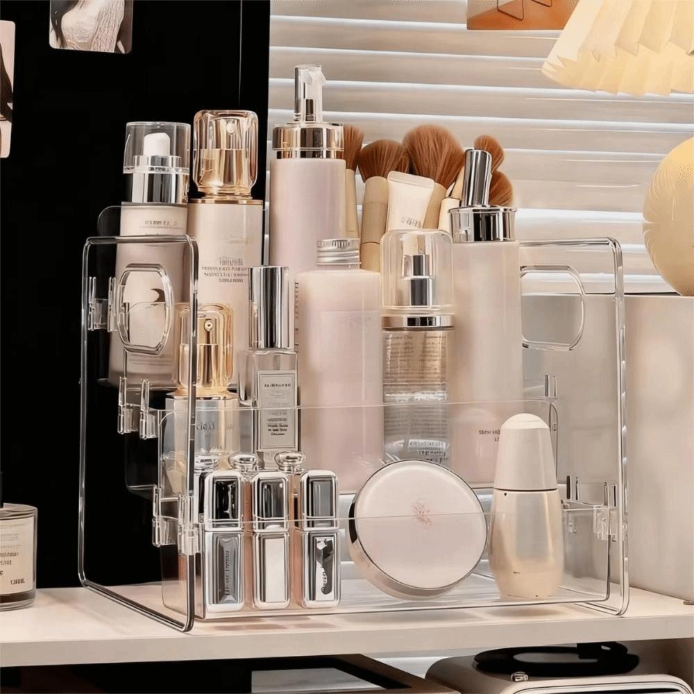 Transparent Cosmetic Storage Box Large Capacity Skincare Storage Stand  Store Display