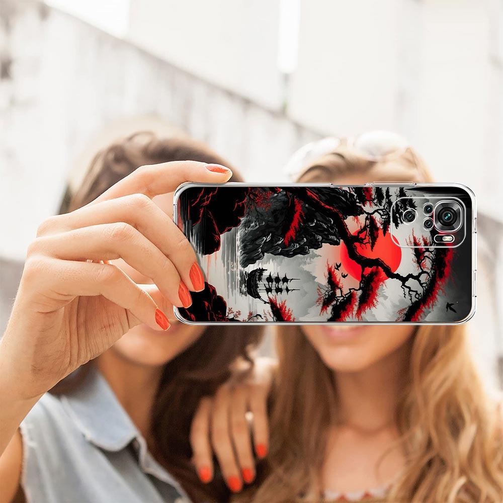 Japanese Bushido Samurai Clear Phone Case For Xiaomi Redmi Note 12 5G 9S 9 8 10 11 Pro+ 9T 8T 10C 9C 9A 7 Pro Soft Back Cover