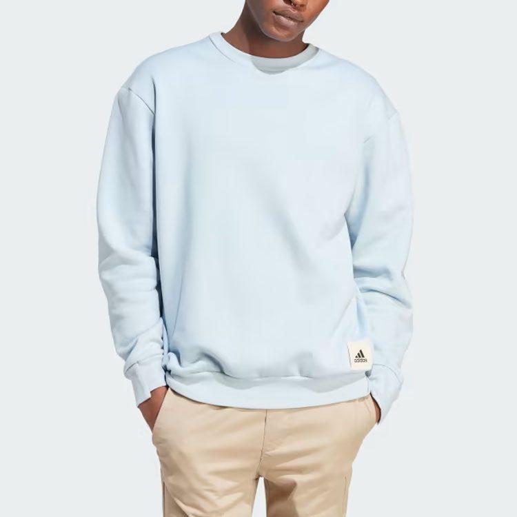 adidas Lounge-Sweatshirts Herren Hellblau Rundhalsausschnitt Moderat Regular IM0489