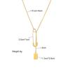 Stainless Steel New Gold Color Pin Necklace For Women Thin Pendant Accessories  Trend Gift Fashion Jewelry Collier
