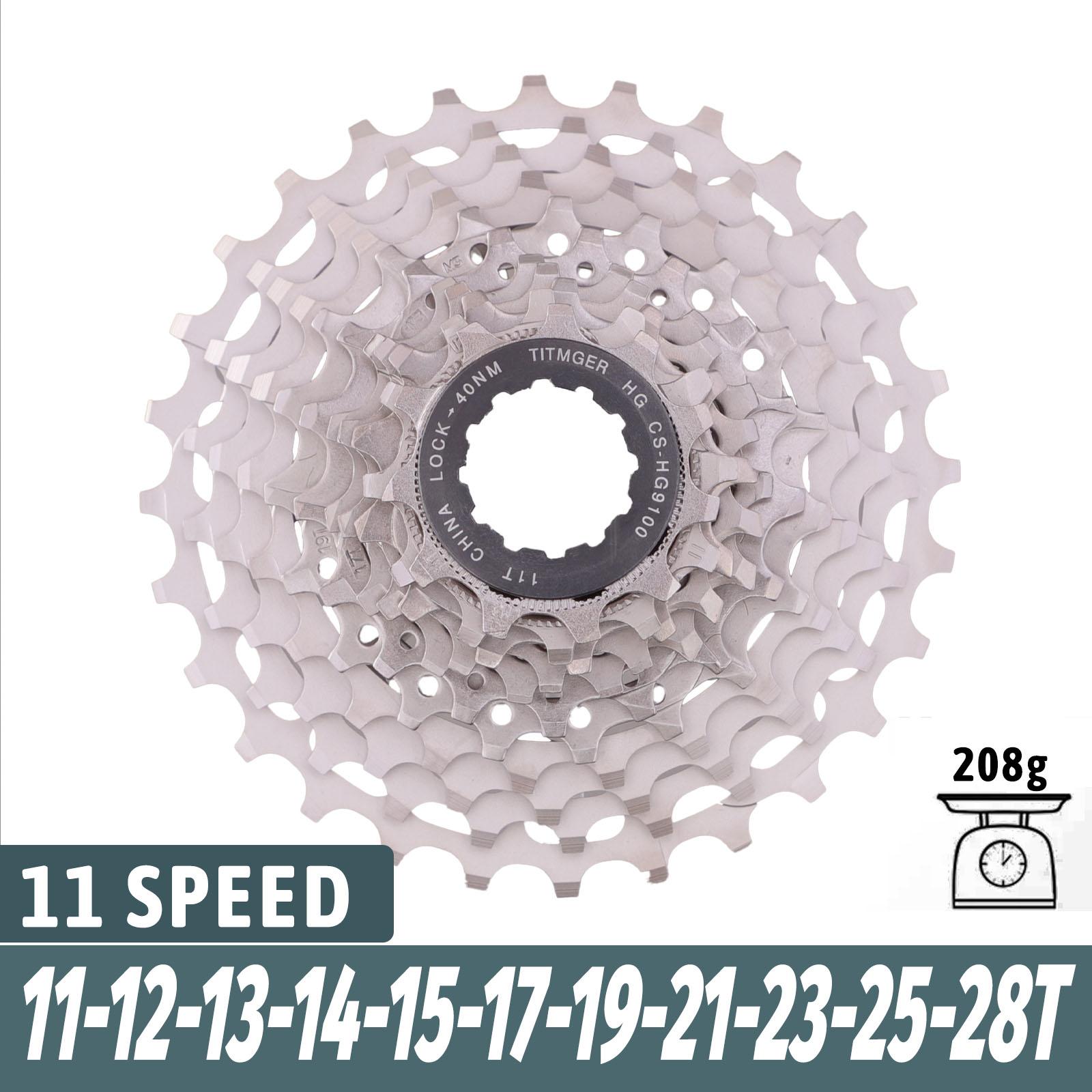 TITMGER For shimano 105 R8000 R7000 11-speed Cassette Ultralight 11 34t Cassette 11 36t 11 Speed Hg Freewheel 34 Road Sprocket 11 Speed 11-28T
