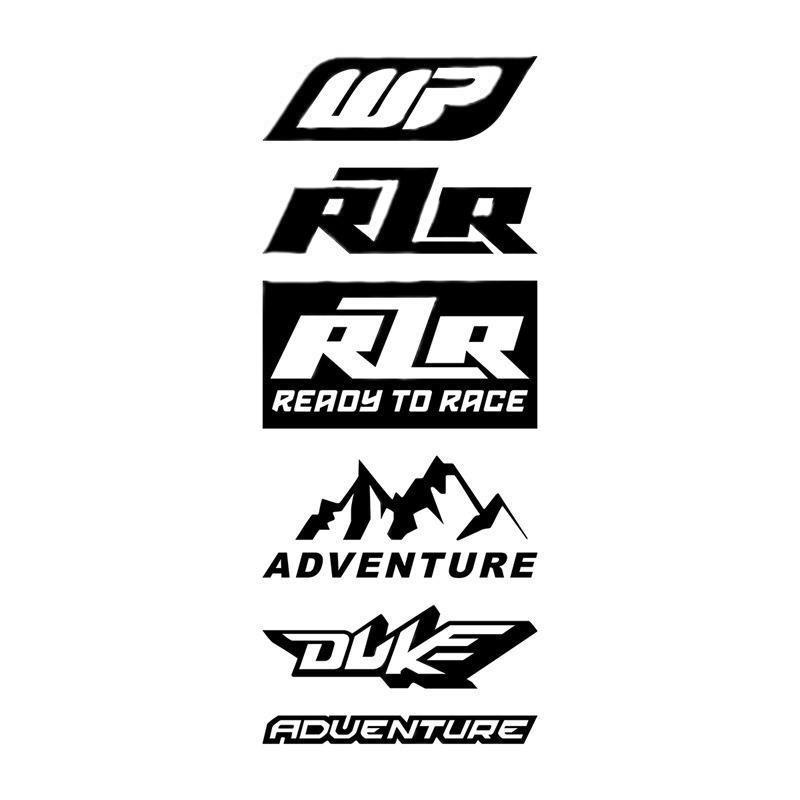 Reflective WP Shock Absorber Sticker for Motorcycles - R2R Adventure Helmet & Car Body Decals
