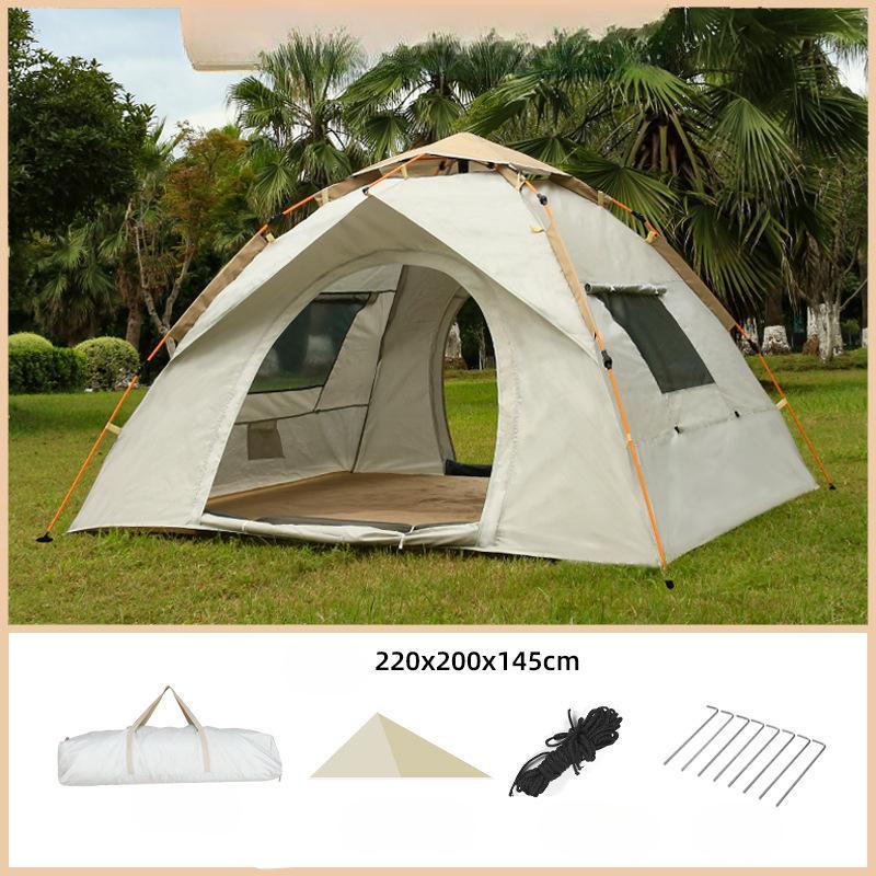 Travel Family Rainproof Windproof 1-4 Person Fully Automatic Tent Camping Sunshade Awning Shelter Beach Easy Open Hiking Tents
