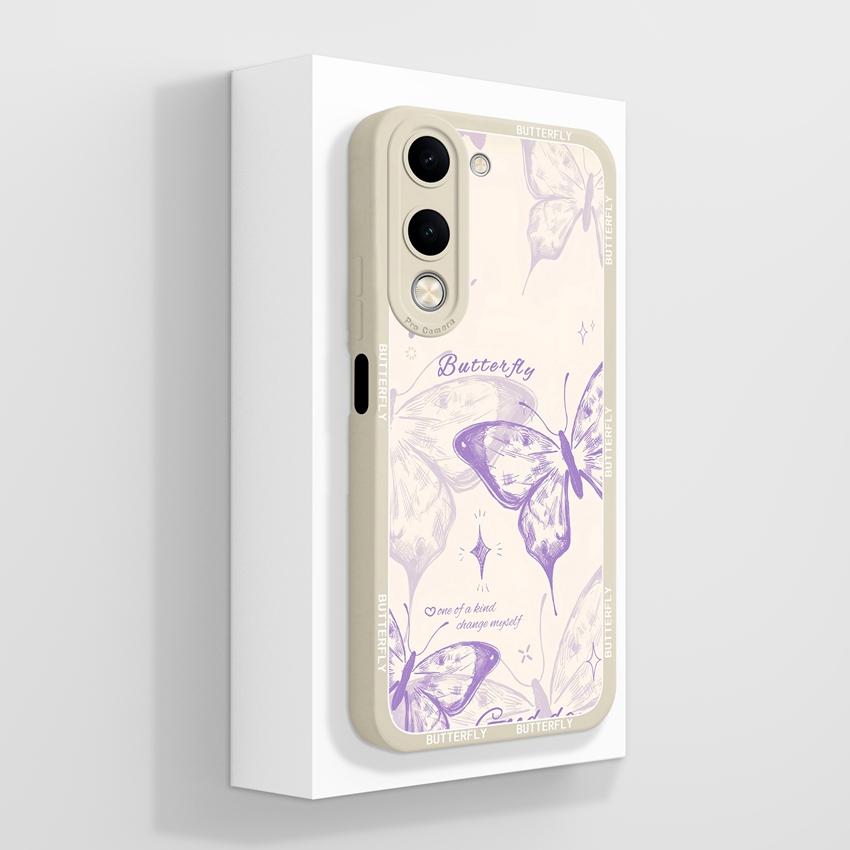 Für Vivo Y04 Y03 Y02 Y11 Y15 Y20 Handyhülle Niedliches Cartoon-Mädchenmuster Glattes Flüssigsilikon Stoßfester Schutz Rückseitenabdeckungen Hülle Für Vivo Gehäuse