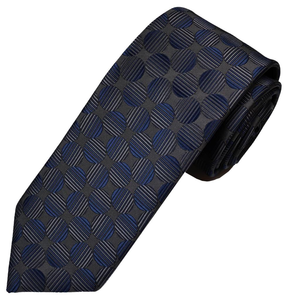 [Michiko London] Wrinkle-resistant bonded fabric with lining for added volume. Made in Japan. KOSHINO brand necktie. Geometric pattern. 100% silk.